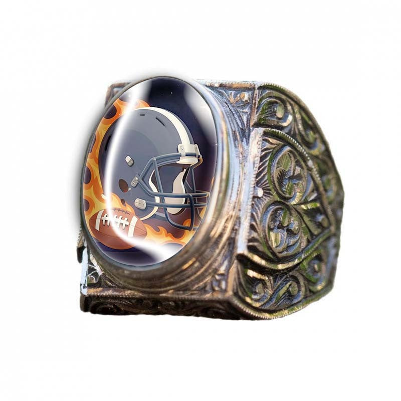Football Helmet Statement Ring