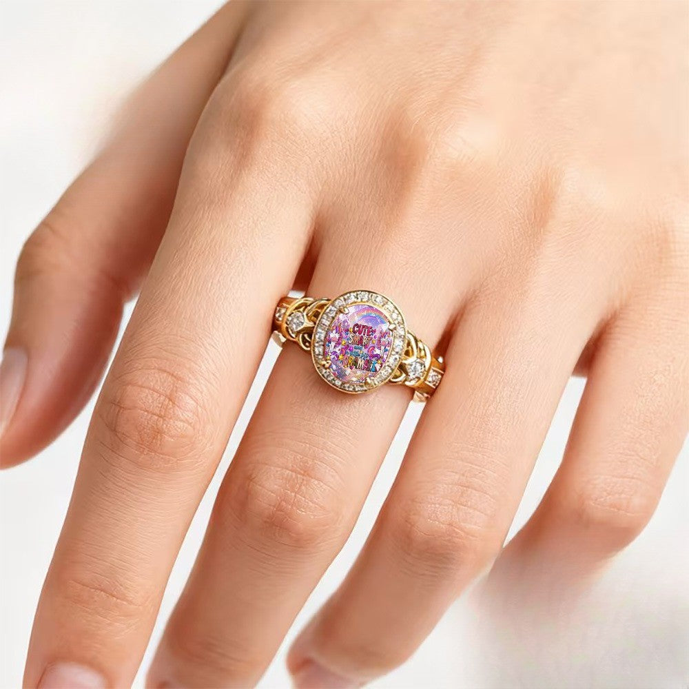 Unicorn Crystal Statement Ring