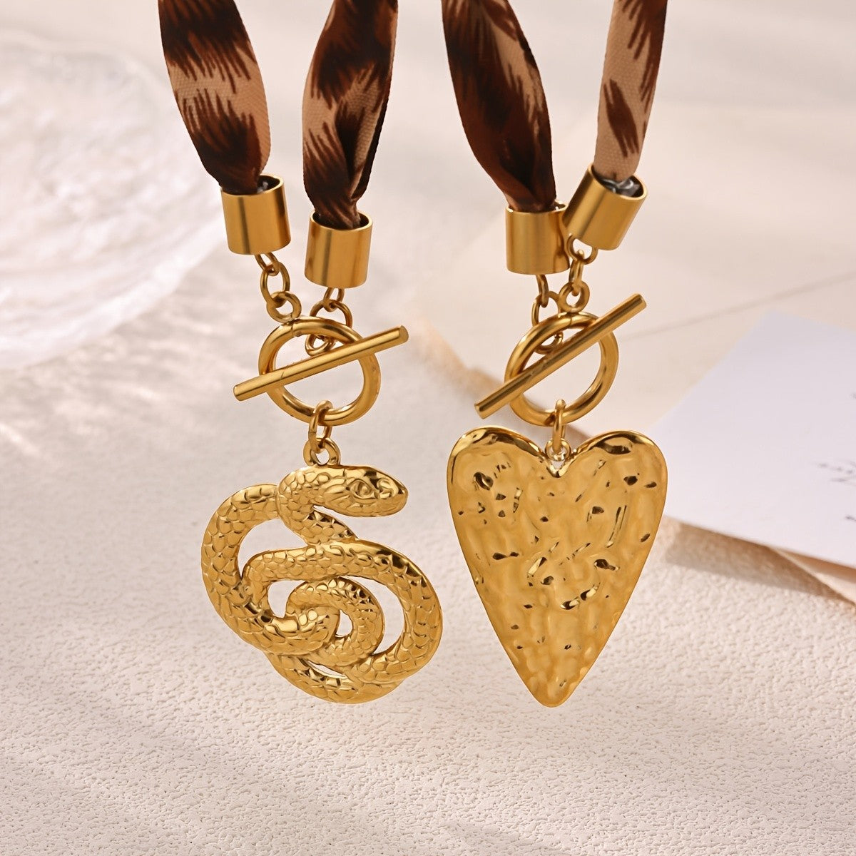 Leopard Print Snake Necklace