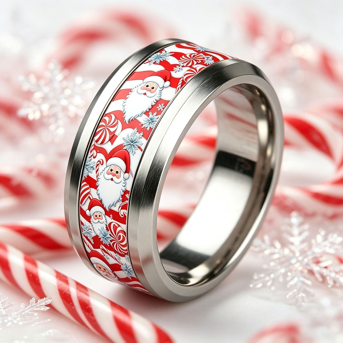Santa Candy Cane Ring