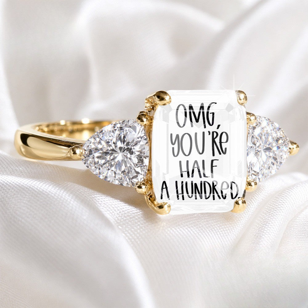 Handwritten Message Three-Stone Ring