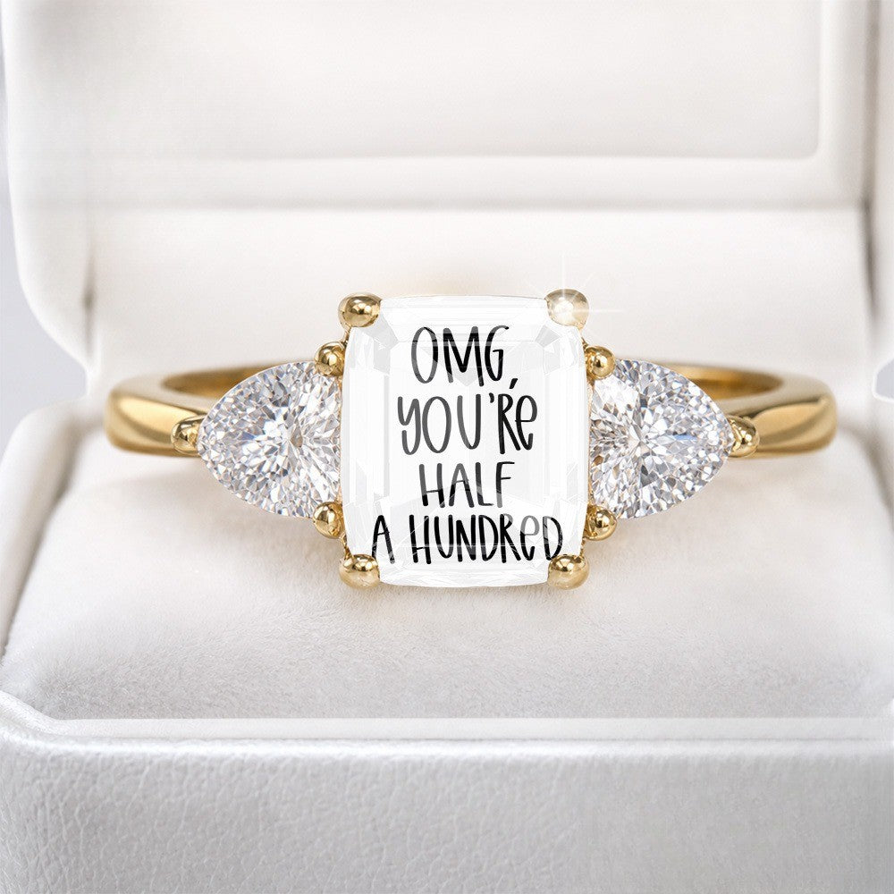 Handwritten Message Three-Stone Ring
