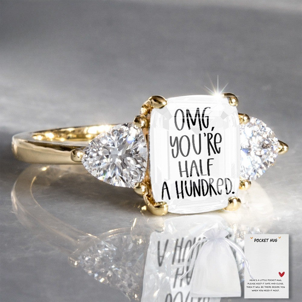 Handwritten Message Three-Stone Ring