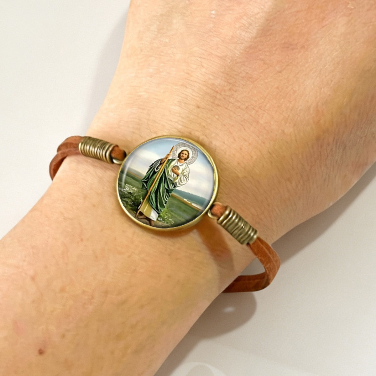 Saint Jude Glass Dome Bracelet