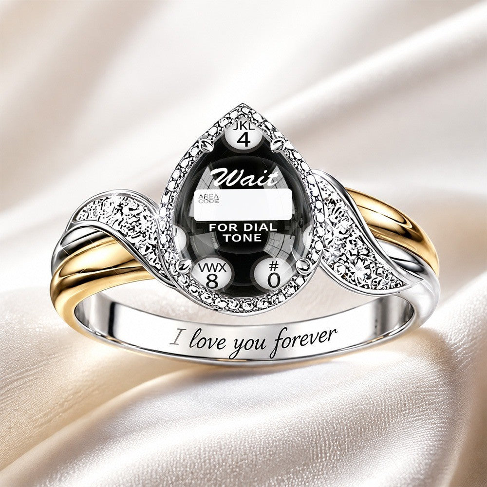 Engraved Dial Tone Ring
