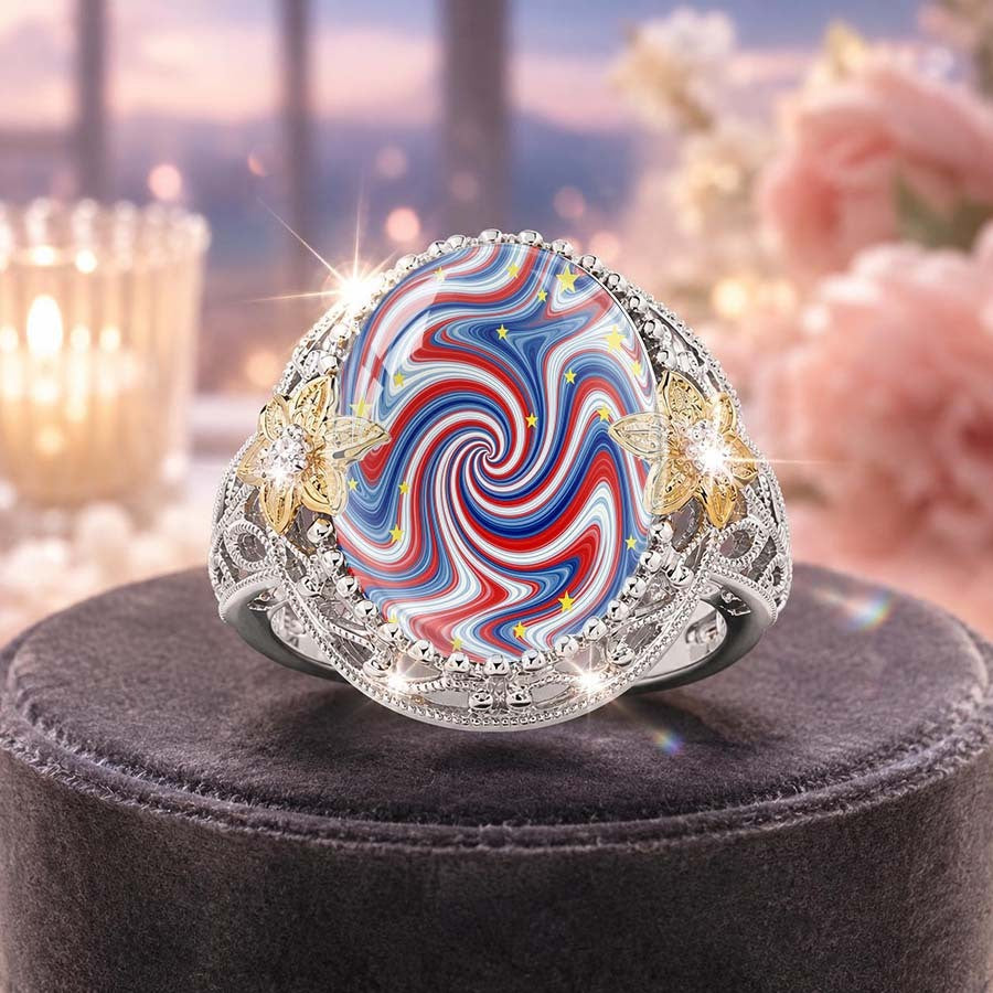 Swirl Star Statement Ring