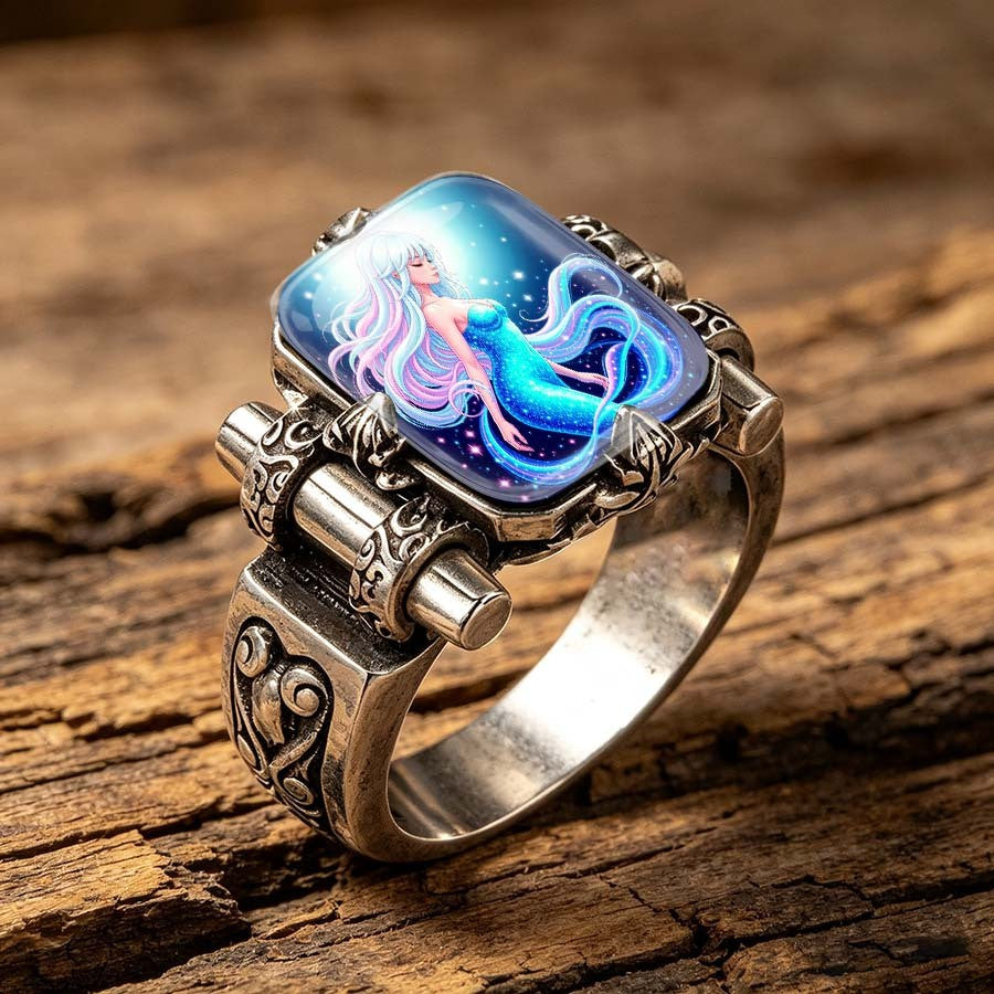 Mermaid Glass Dome Ring