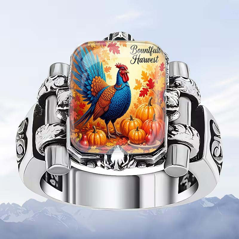 Harvest Rooster Statement Ring