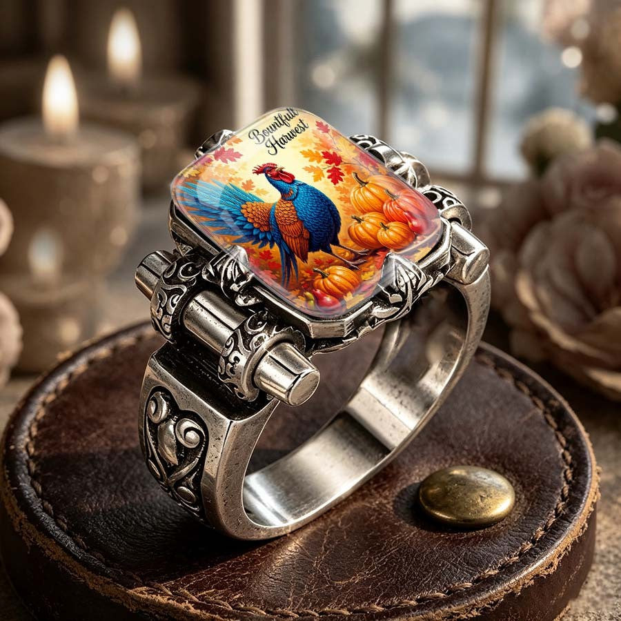 Harvest Rooster Statement Ring