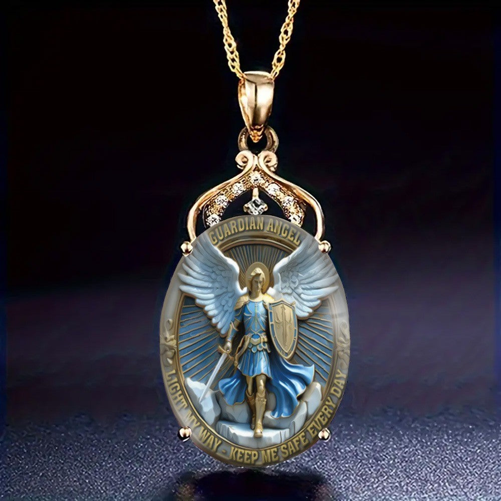 Guardian Angel Oval Necklace