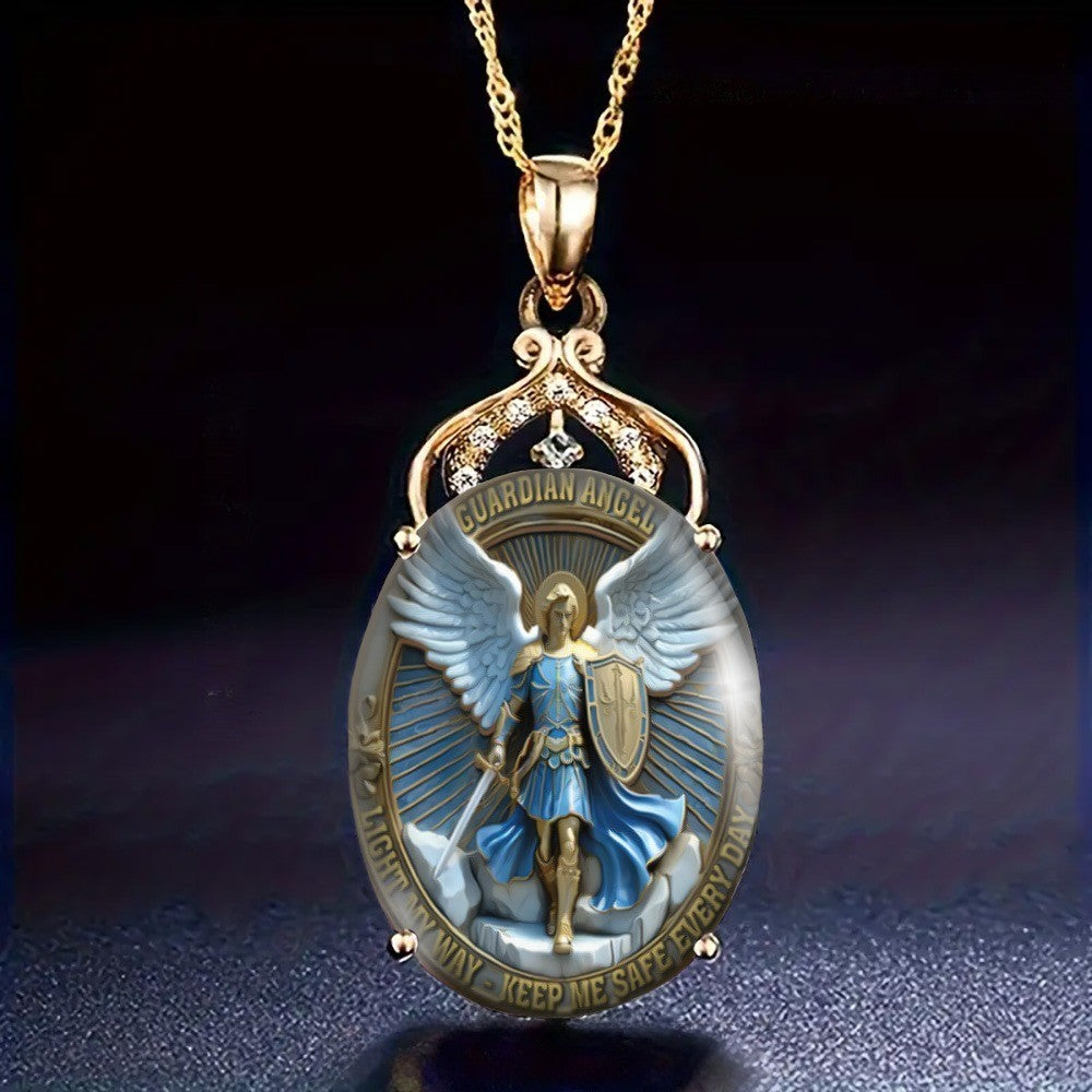 Guardian Angel Oval Necklace
