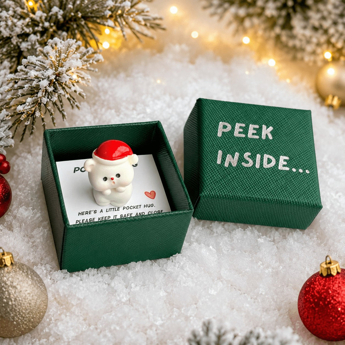 Santa Bear Pocket Hug Box