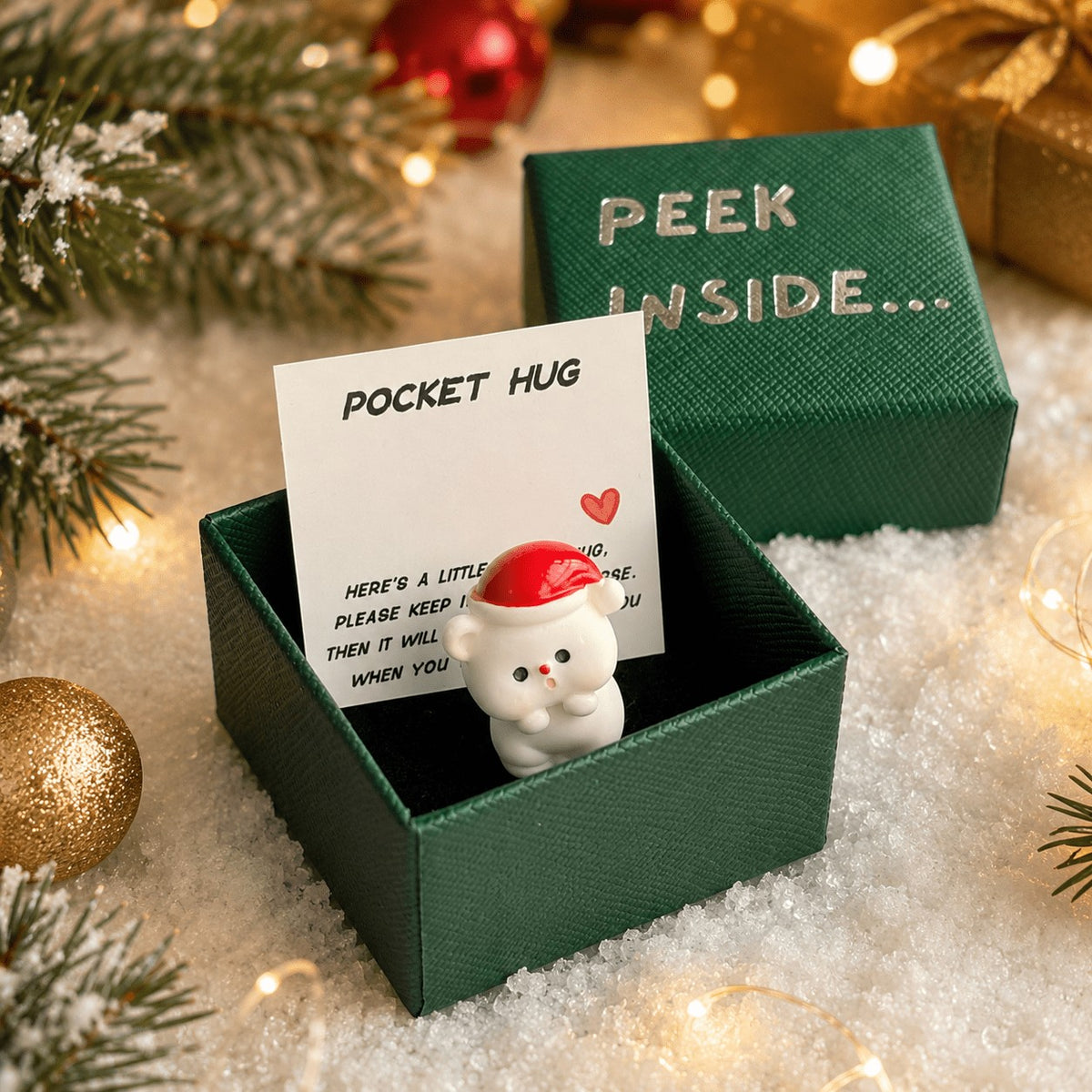 Santa Bear Pocket Hug Box