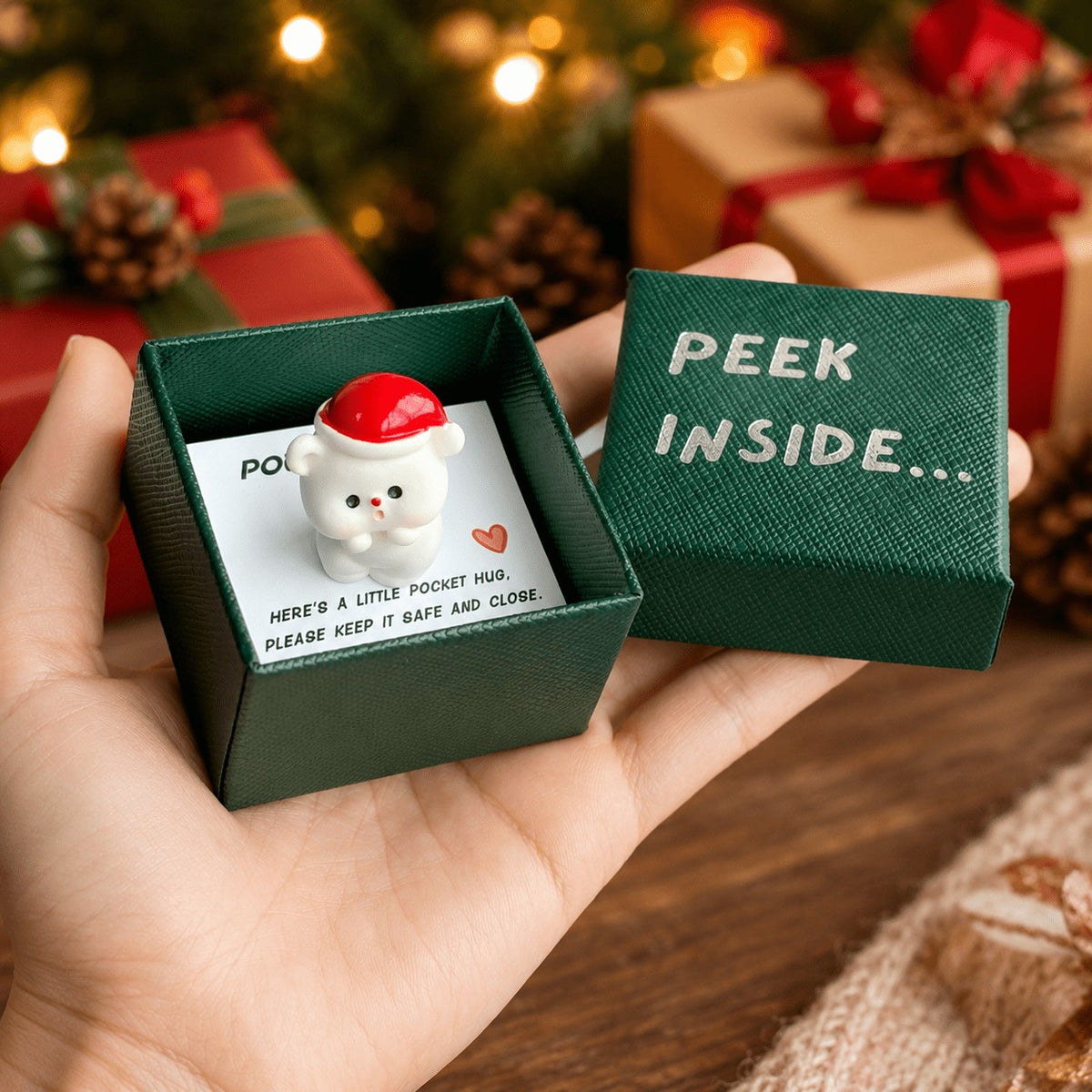 Santa Bear Pocket Hug Box
