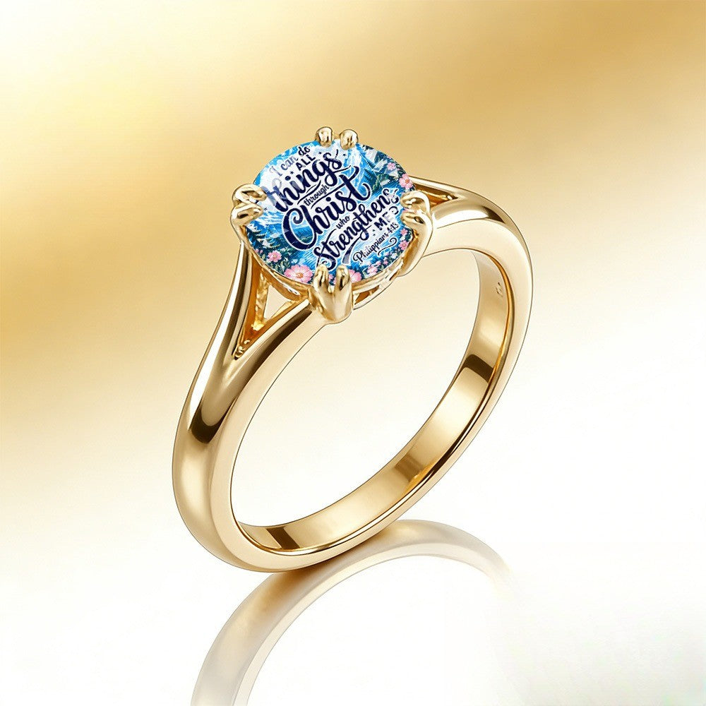 Scripture & Floral Ring