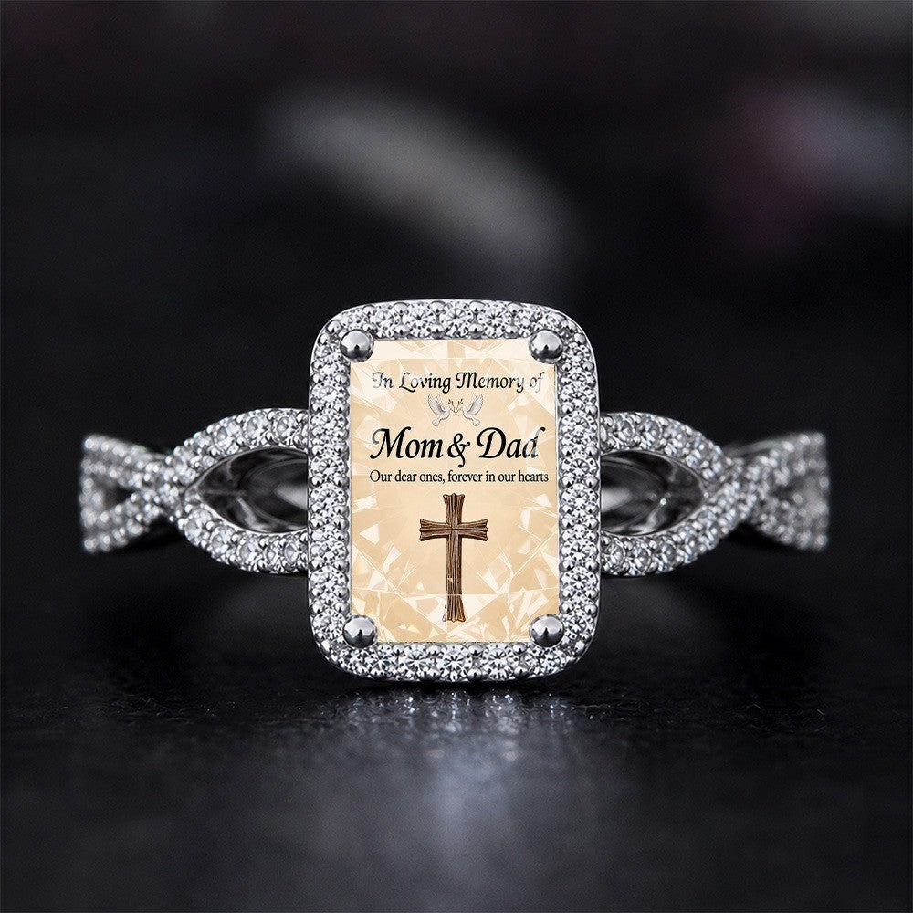 In Loving Memory Square Ring