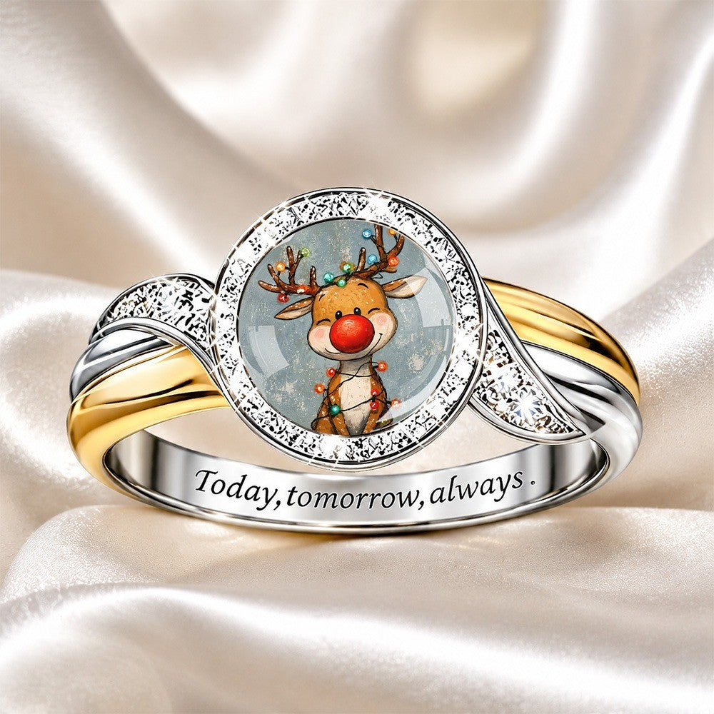 Festive Reindeer Ring