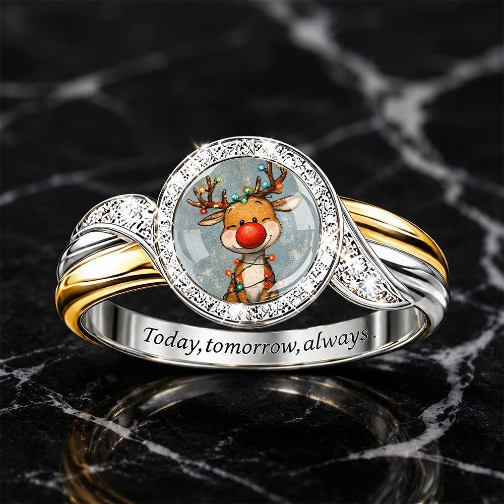 Festive Reindeer Ring