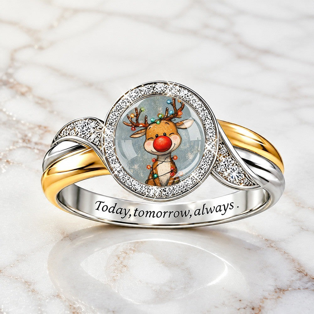 Festive Reindeer Ring