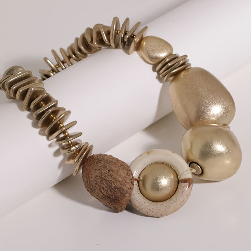 Mixed Texture Statement Necklace