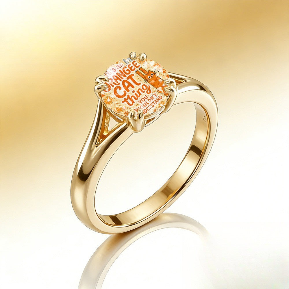 Orange Cat Stretching Ring