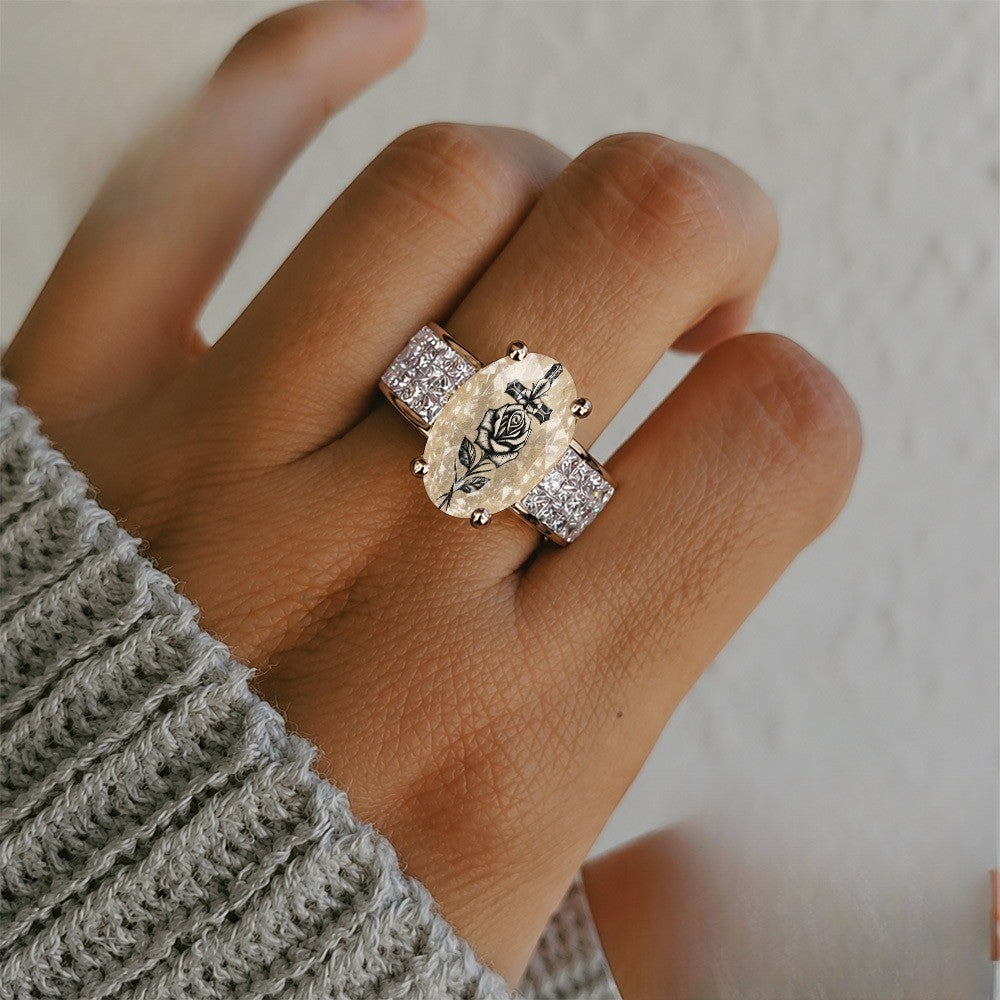 Rose & Cross Statement Ring