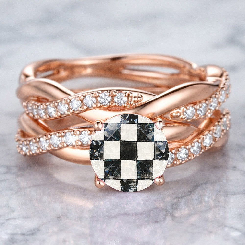 Checkered Statement Ring