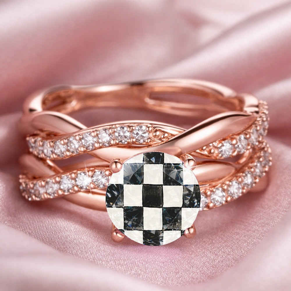 Checkered Statement Ring