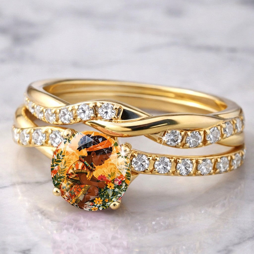 Twisted Floral Art Statement Ring
