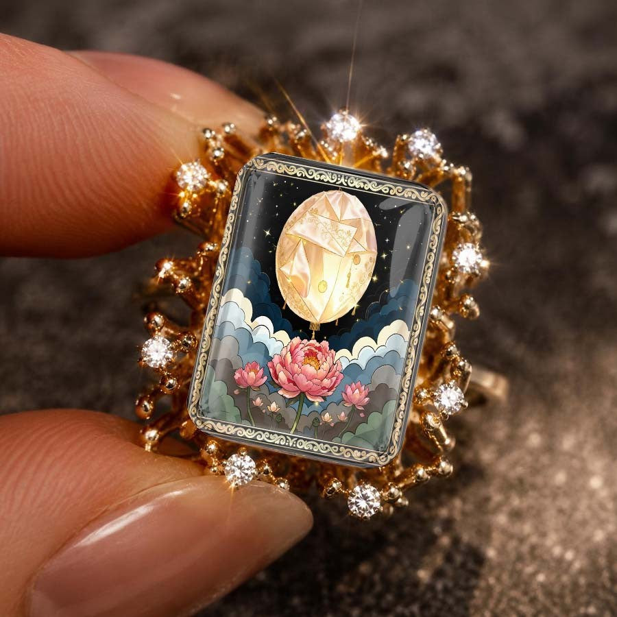 Lotus & Lantern Statement Ring