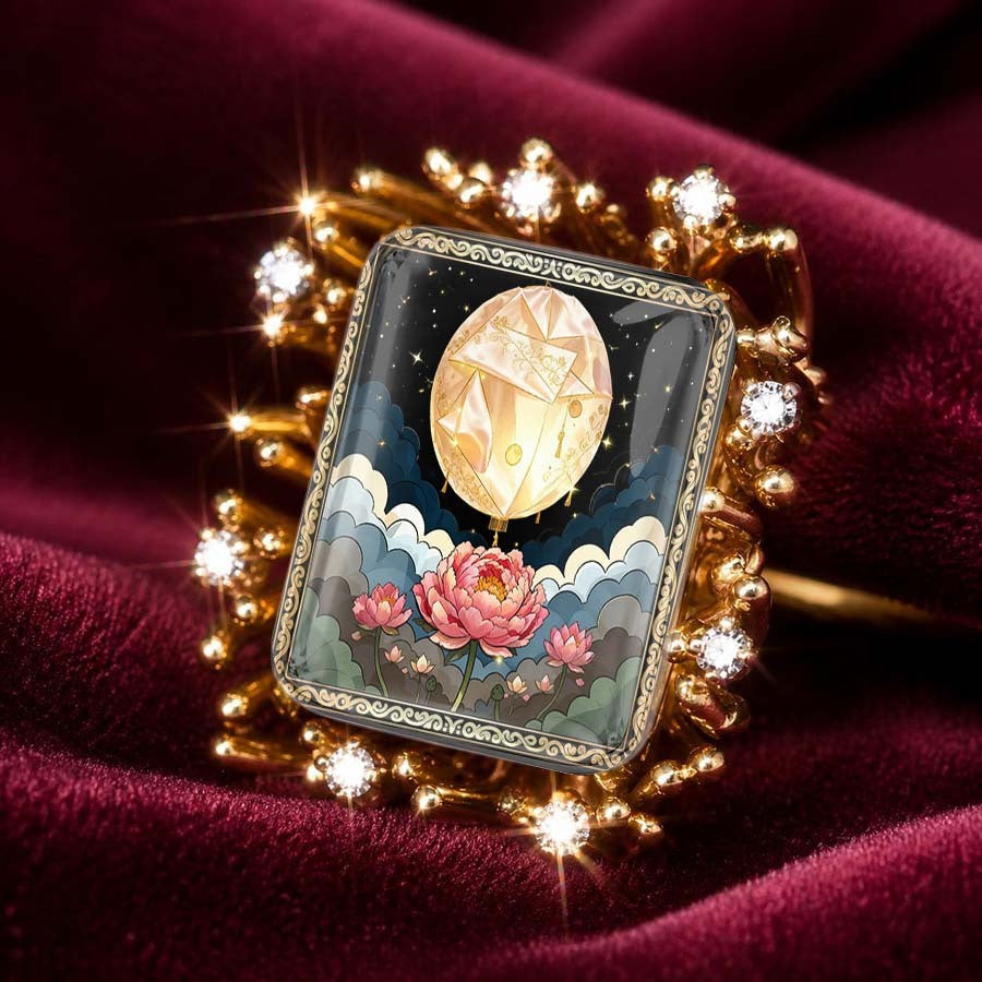 Lotus & Lantern Statement Ring