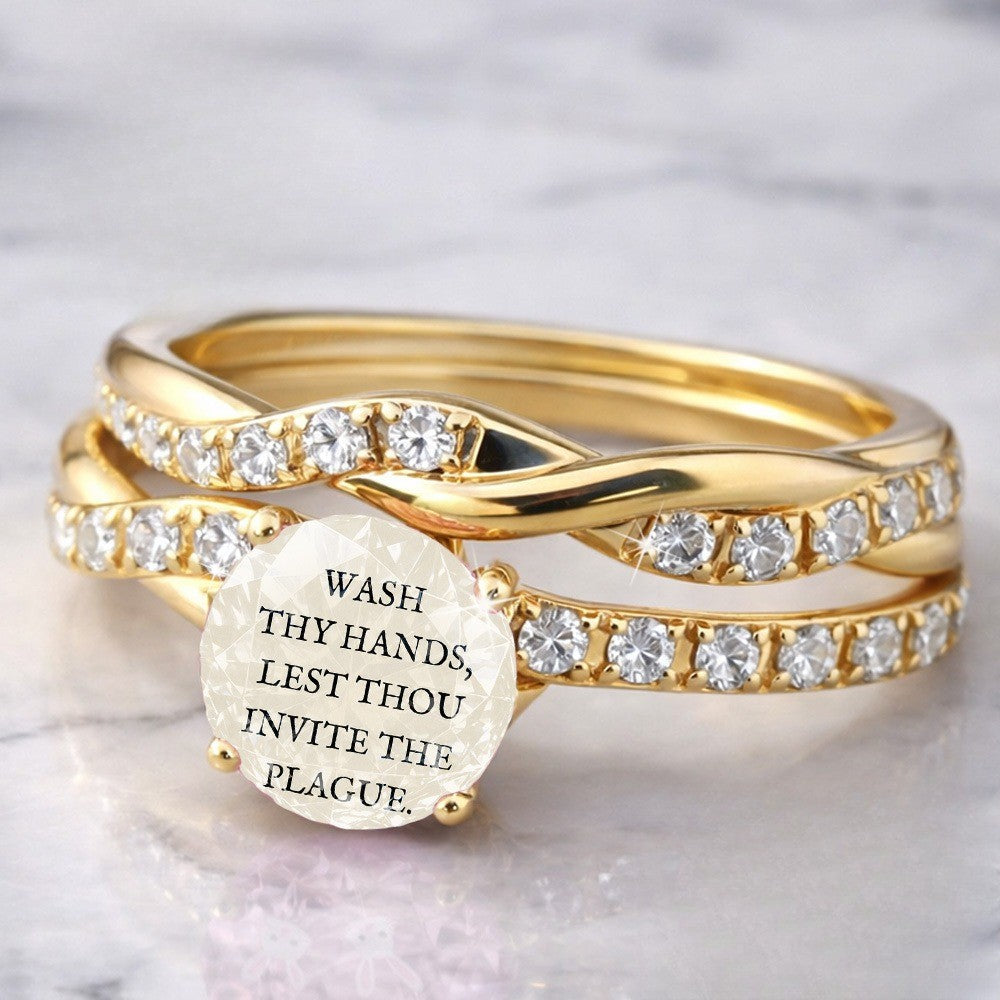 Twisted Crystal Message Ring
