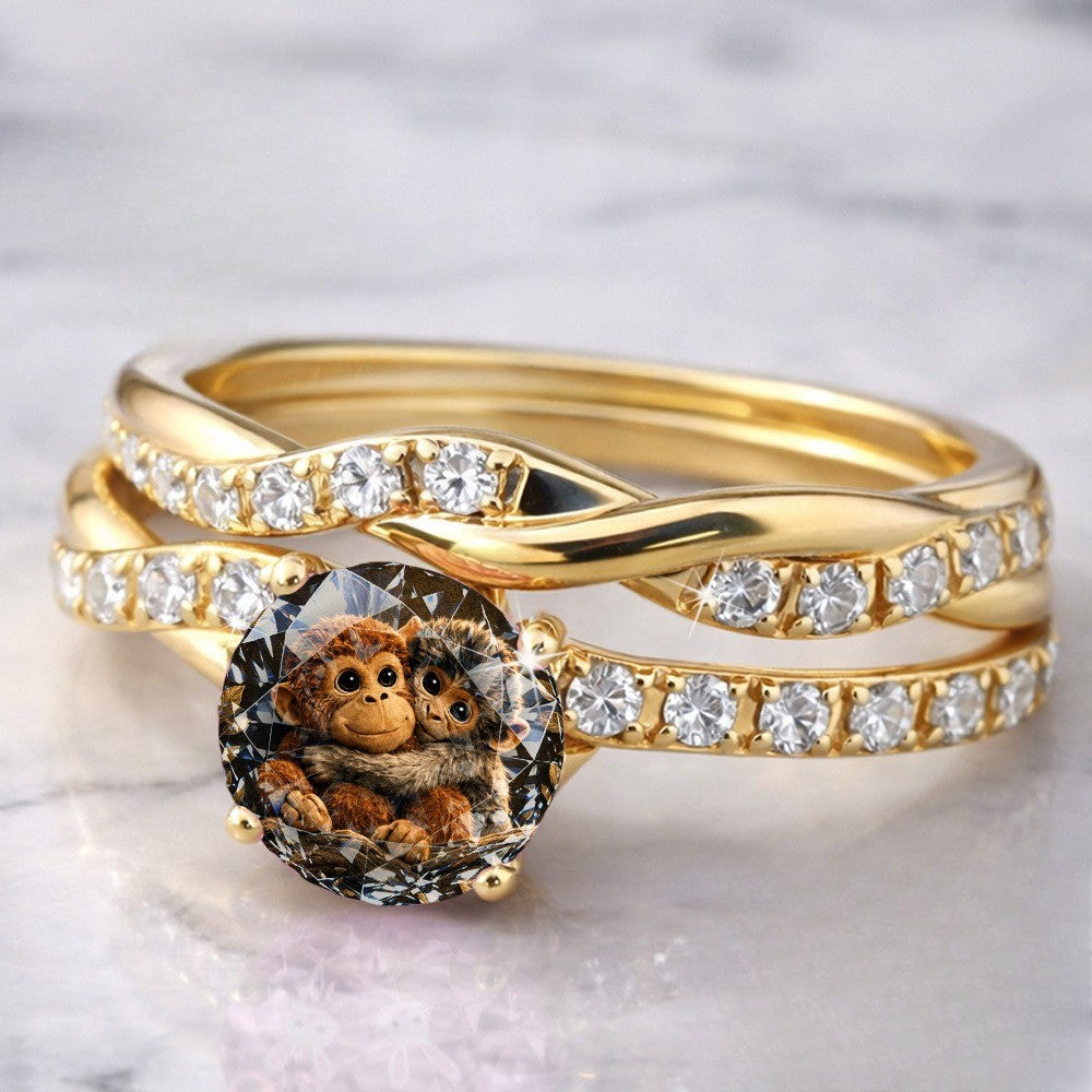 Twisted Monkey Hug Ring