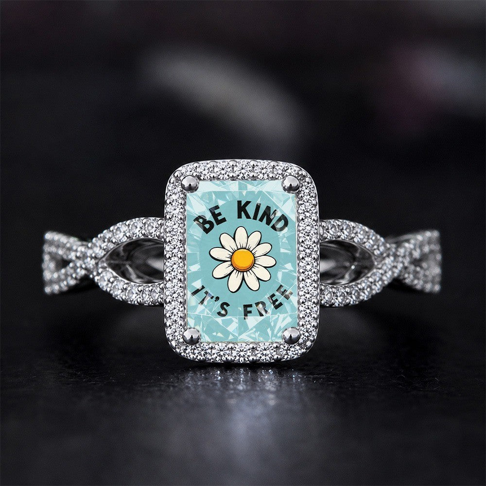 Daisy Be Kind Square Ring