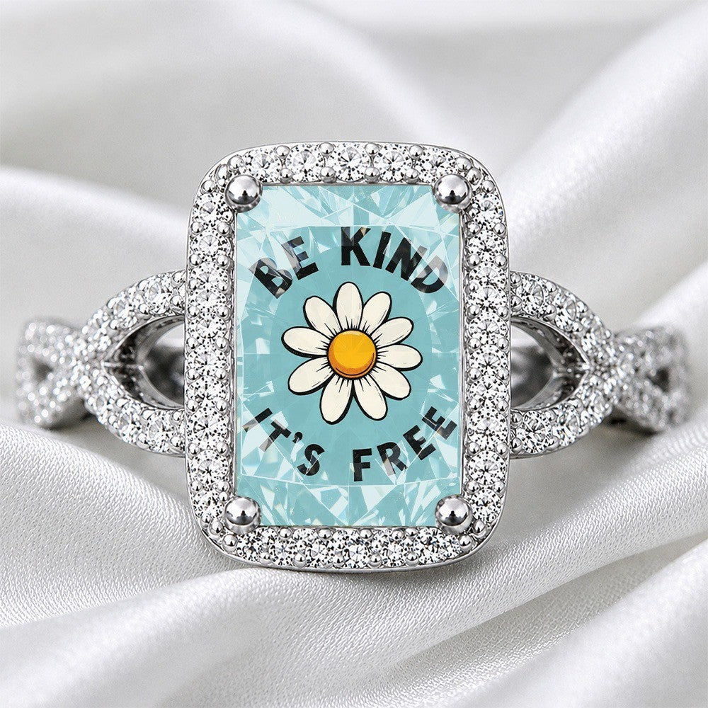 Daisy Be Kind Square Ring
