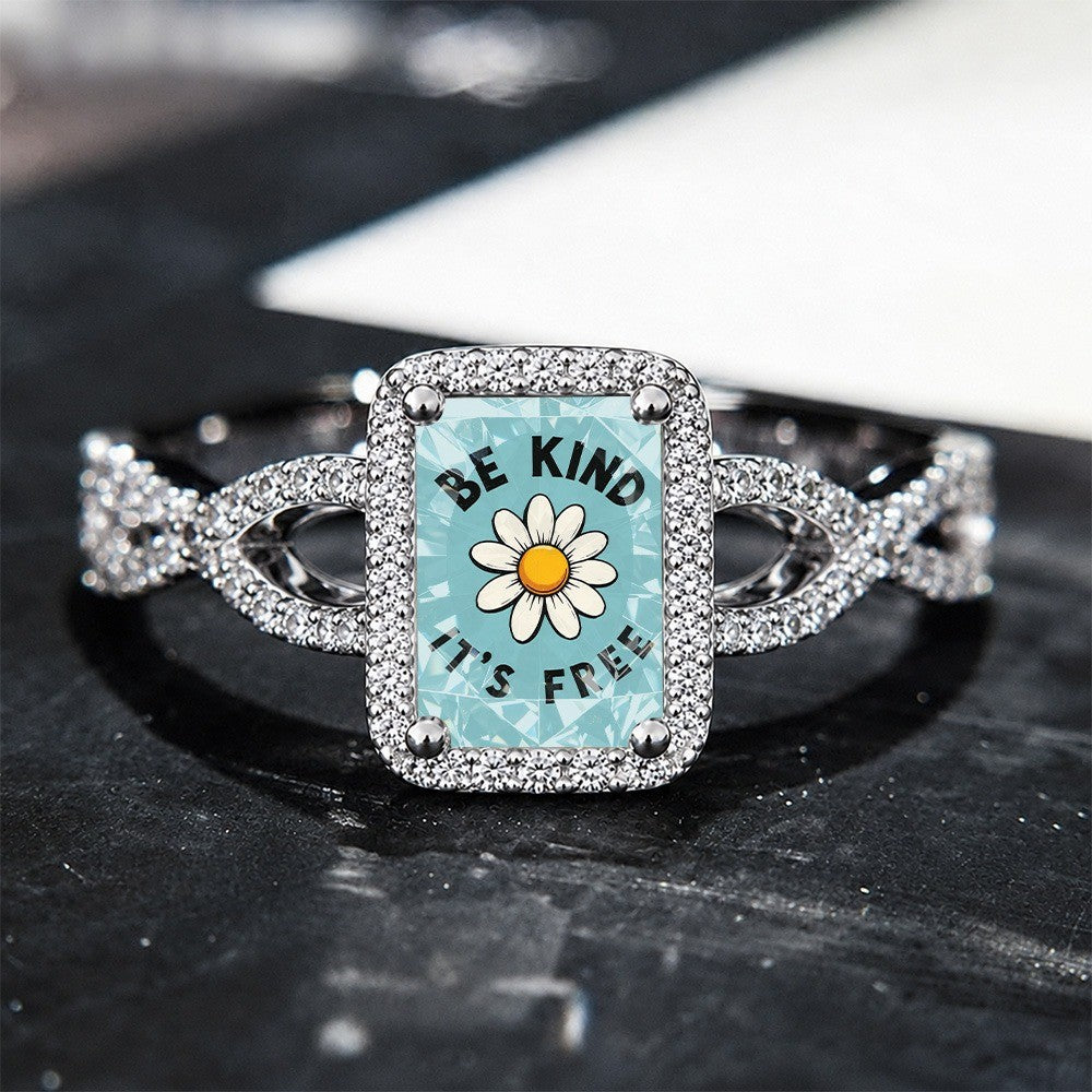 Daisy Be Kind Square Ring