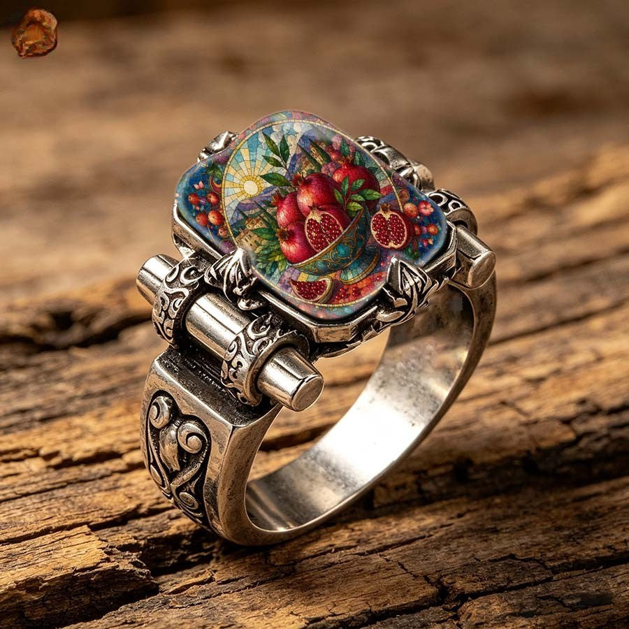 Pomegranate Mosaic Ring