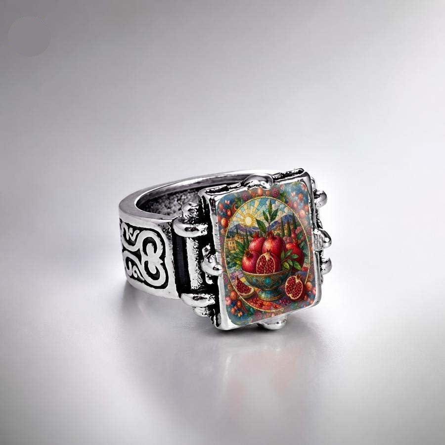 Pomegranate Mosaic Ring