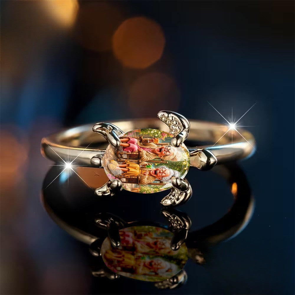 Turtle Portrait Ring