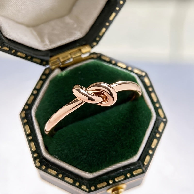 Interlocking Heart Knot Ring