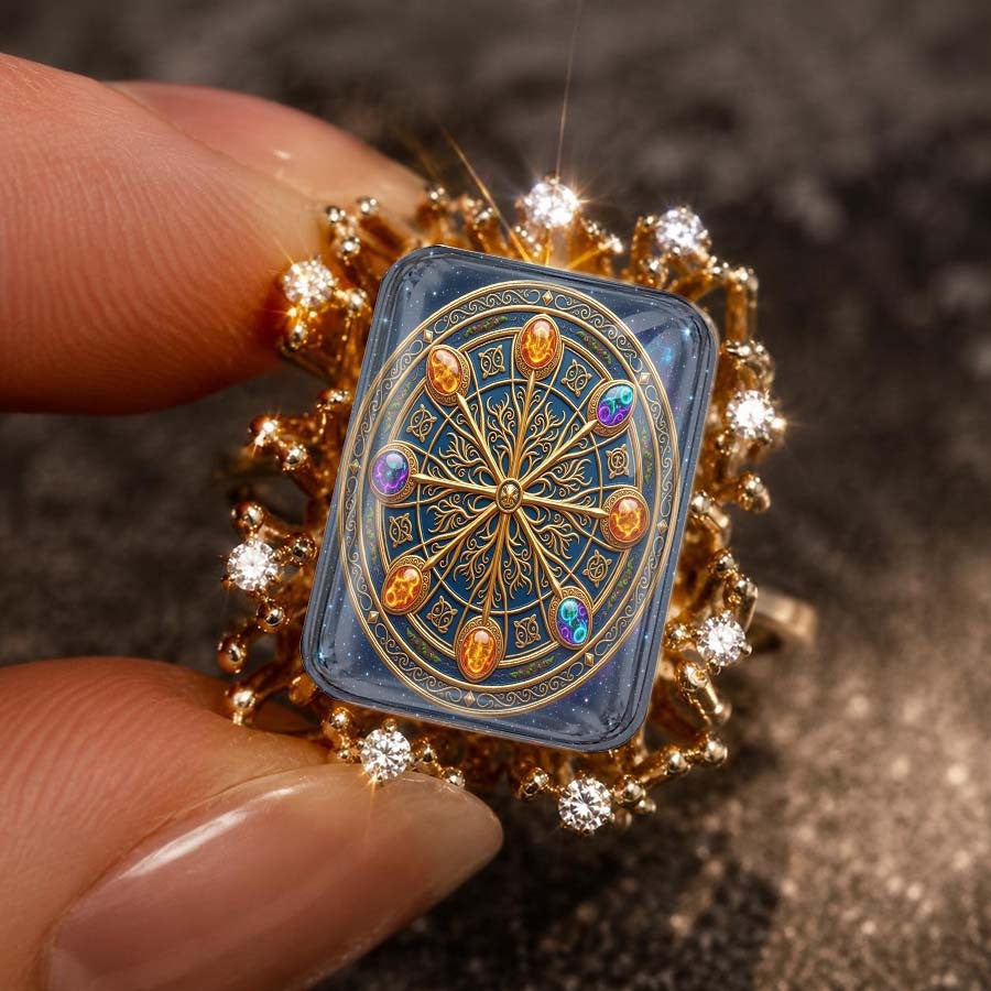 Mystic Compass Square Ring