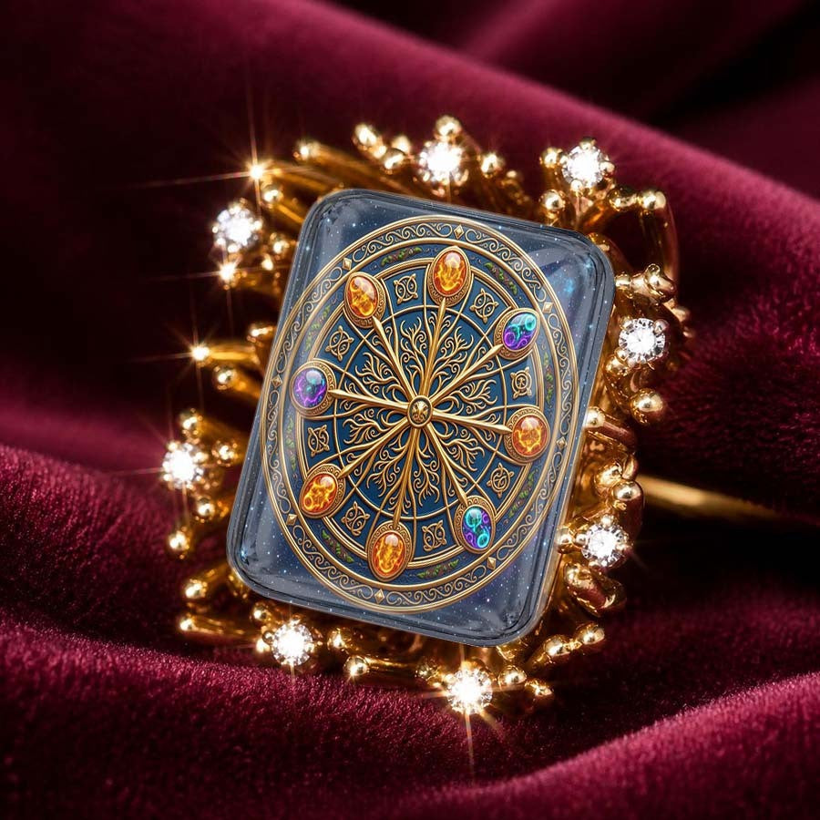 Mystic Compass Square Ring