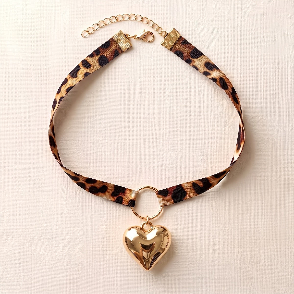 Leopard Print Choker Necklace