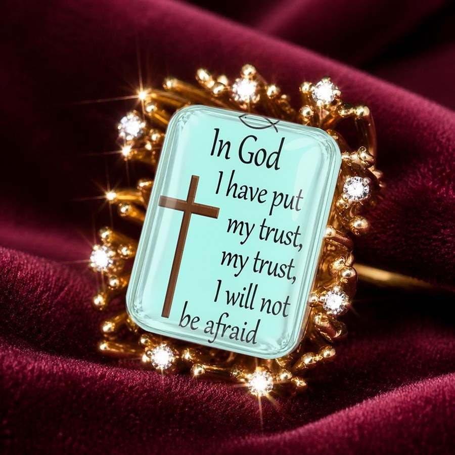 In God Trust Square Ring