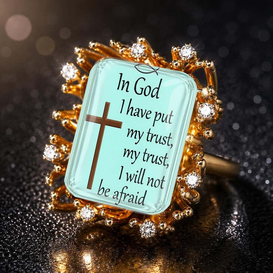 In God Trust Square Ring