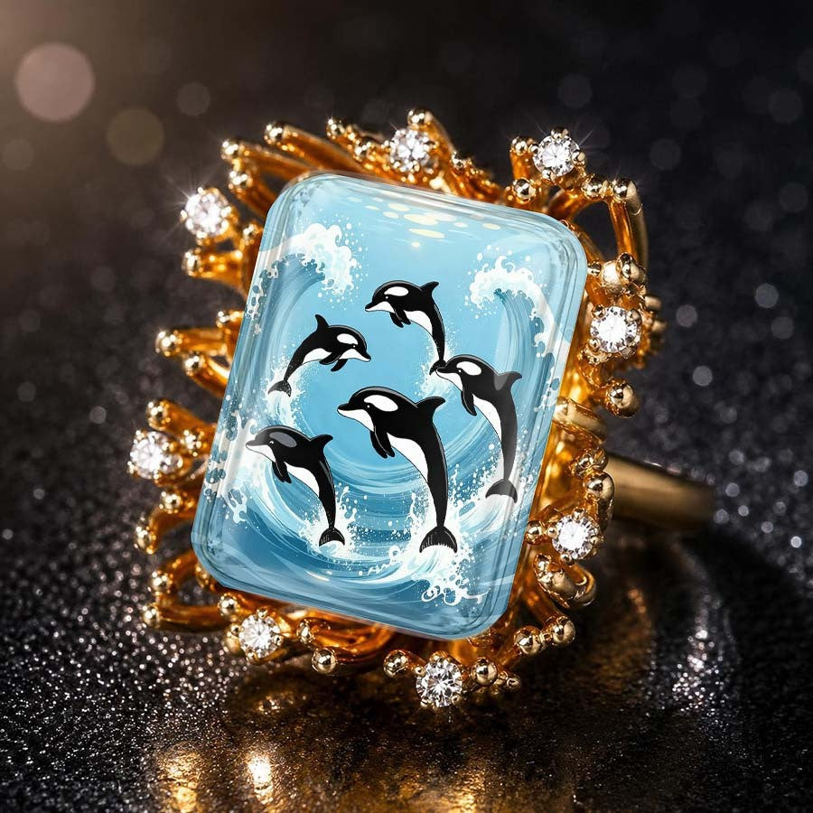 Orca Wave Square Ring