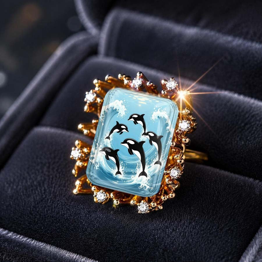 Orca Wave Square Ring