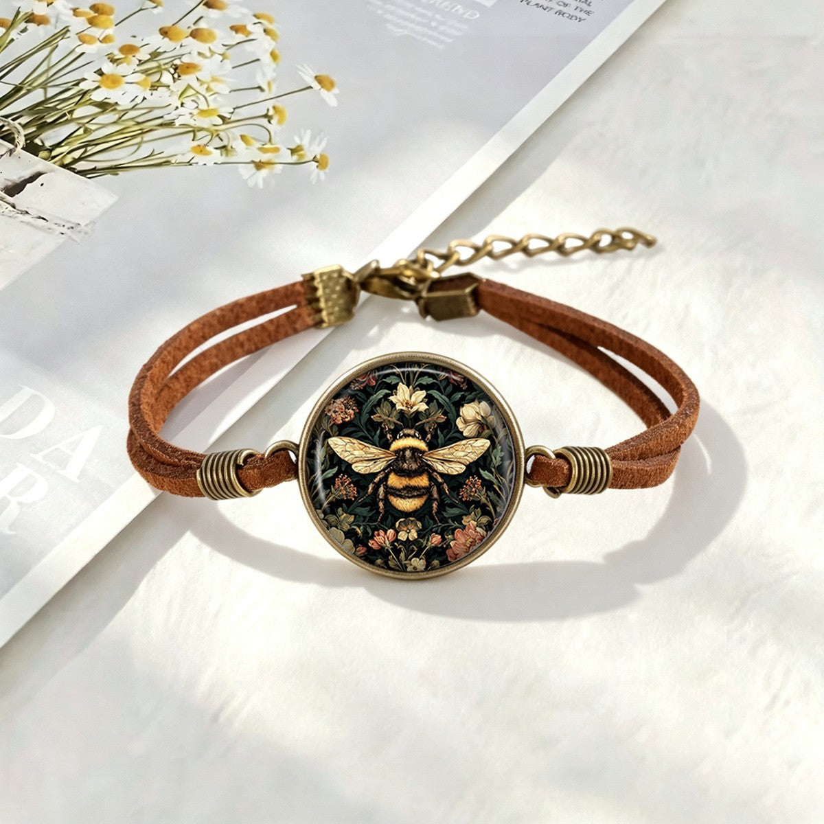 Bumblebee & Wildflower Bracelet