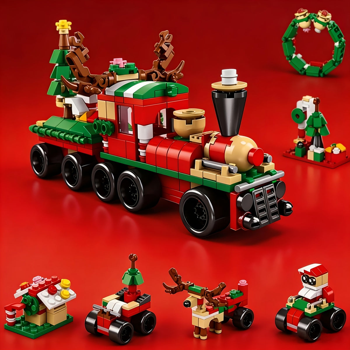 Christmas Train Building Block Set