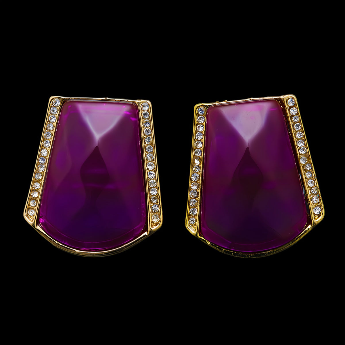 Purple Stone Statement Jewelry Set
